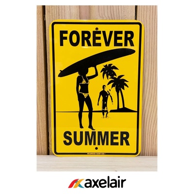 Axel'Air Plaque Métallique Forever Summer 20x30cm 2021
