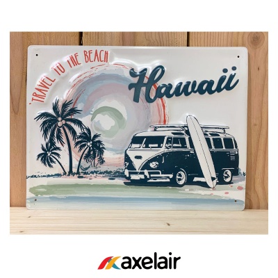 Axel'Air Plaque Métallique Travel to the beach 30x40cm 2021